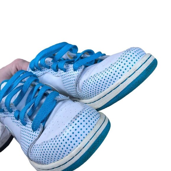 RARE 2008 Nike Air Jordan 1 Phat Low White Laser Blue Polka Size 6 - Picture 14 of 16